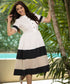 Three Panel Top Buttoned Linen Dress